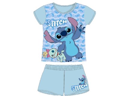 Pyžamo s kraťasy Disney Stitch modré 98cm