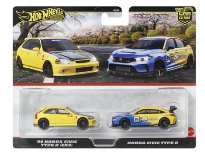 Hot Wheels Premium Car Culture 99 Honda Civic Type R and Honda Civic Type R