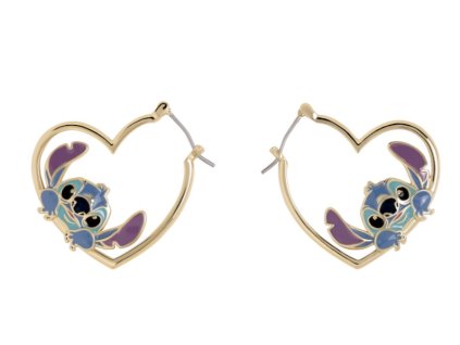 Náušnice Stitch v srdci