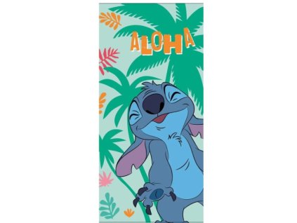 Osuška Disney Stitch Aloha Palmy 70x140cm