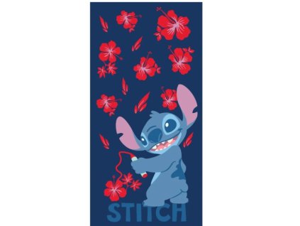 Plážová osuška Disney Stitch květiny