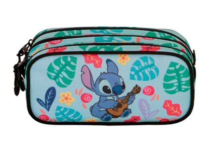 Penál Stitch s kytarou trojité pouzdro