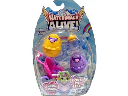 Hrací set Hatchimals s kočárkem modrá láhev