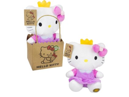 Plyšák Hello Kitty v tašce s růžovými šaty 27cm Nové