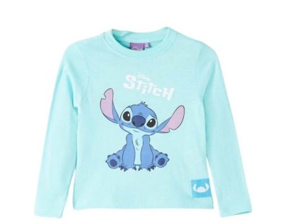 Tričko s dlouhým rukávem Stitch Tyrkysová vel.128cm