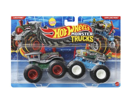Hot Wheels Monster Trucks Demolition Doubles Loco Punk vs Airplane Mode Nové