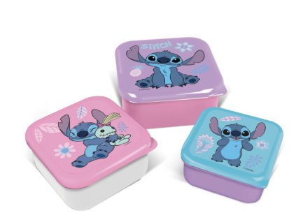 Svačinové boxy Disney Stitch barevný 3ks