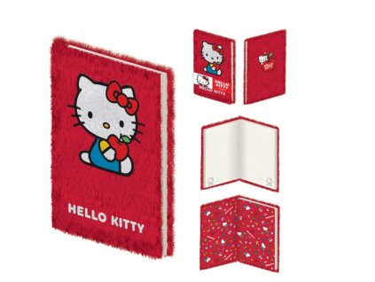 Plyšový zápisník Hello Kitty A5
