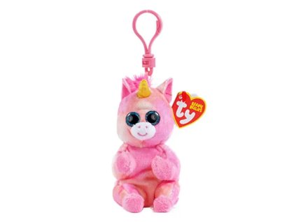 Plyšový přívěšek Ty Beanie Bellies Skylar Růžový jednorožec 8cm