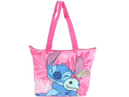 Plážová taška Disney Stitch a Scrump růžová