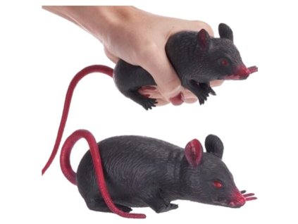 Squishy Figurka Krysa černá 12cm