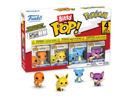 Funko Bitty Pop! Pokemon Charmander, Jolteon, Larpas, Rattata