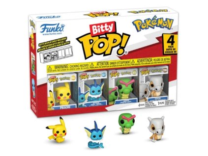 Funko Bitty Pop! Pokemon Pikachu, Vaporeon, Caterpie, Cubone