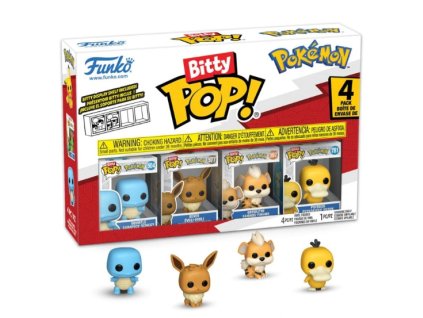 Funko Bitty Pop! Pokemon Squirtle, Eevee, Growlith, Psyduck