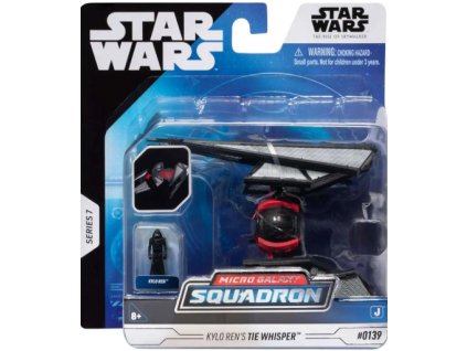 Vozidlo s figurkou Star Wars Micro Galaxy Squadron Kylo Rens Tie Whisper 7cm