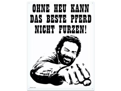 Cedule Bud Spencer Tin Sign Pferd Faust 30x40cm