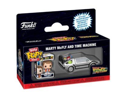 Funko Bitty Pop! Back To The Future Marty Mcfly And Time Machine