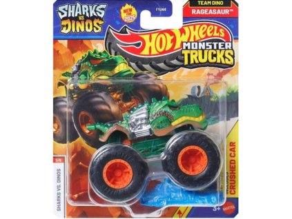 Hot Wheels Monster Trucks Shark Vs. Dinos Rageasaur zelený