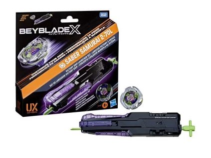 BeyBlade X Saber Samurai Victory Grip Launcher Set Nové