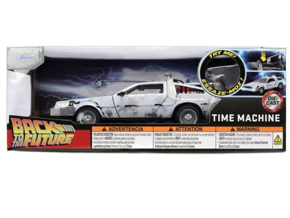 Auto Back to the Future Odlévaný Model 1:24 Time Machine Frost Nové