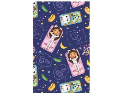 Balící papír Gábinin kouzelný domek tmavě modrý