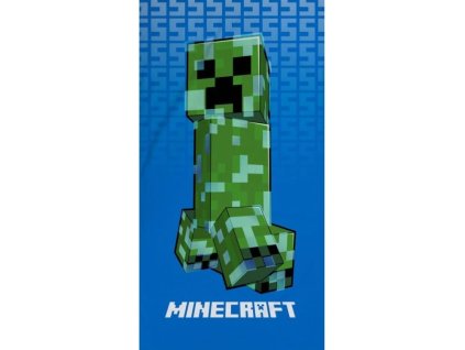 Osuška Minecraft Creeper v modrém 140x70cm
