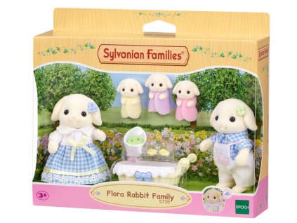 Sylvanian Families 5735 Rodina Flora Králící s trojčaty