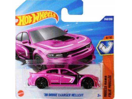 Hot Wheels 20 Dodge Charger Hellcat růžový