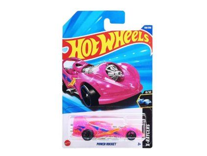 Hot Wheels Power Rocket růžové