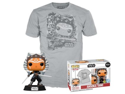 Funko set 464 Star Wars The Mandalorian Ashoka a tričko vel.L Nové
