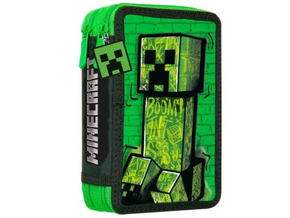 Dvoupatrový penál Minecraft Boom s výbavou