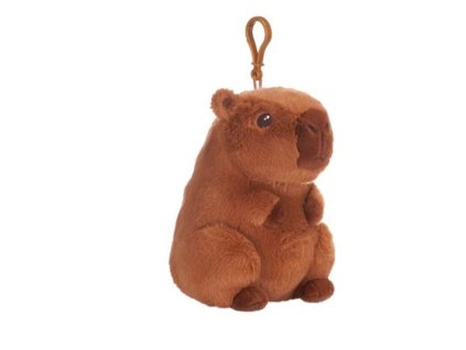 Plyšový přívěsek Kapybara tmavě hnědá 12cm