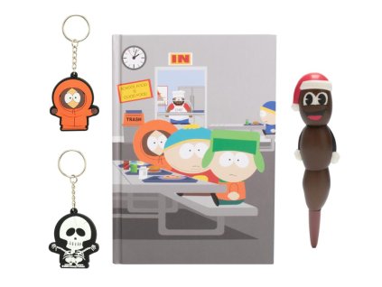 Dárkový set South Park zápisník s perem a klíčenka