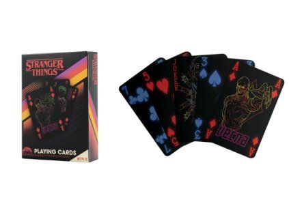 Hrací karty Stranger Things Black
