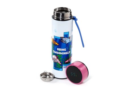 Láhev s teploměrem Minecraft Axolotl 450ml