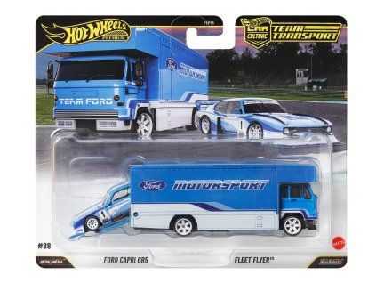 Hot Wheels Premium Car Culture Team Transport Ford Capri GR5 a Fleet Flyer
