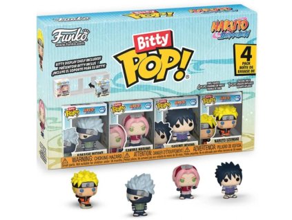 Funko Bitty Pop! 4Pack Naruto Shippuden Kakashi Hatake, Sakura Haruno, Sasuke Uchiha