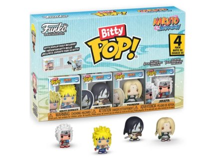 Funko Bitty Pop! 4Pack Naruto Shippuden Tsunade, Minato Namikaze, Orochimaru, Jiraiya