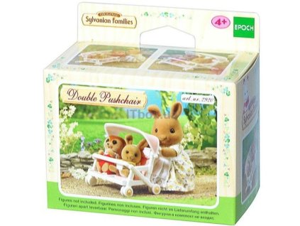 Sylvanian Families 4533 Sportovní kočárek pro dvojčata