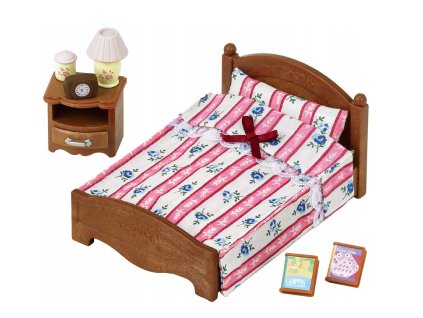 Sylvanian Families 5019 Manželská postel s nočním stolkem
