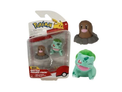 Figurka Pokémon Battle Diglett a Bulbasaur