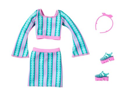Obleček Barbie Pruhovaný set