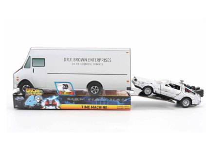 Auto Back to the Future 40th Anniversary Time Machine Ice Eﬀect Dlorean