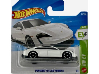 Hot Wheels Porsche Taycan Turbo S bílé