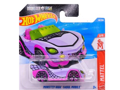 Hot Wheels Monster High Ghoul Mobile růžový