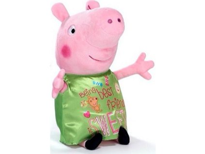 Plyšák Prasátko Peppa zelené šaty 30cm