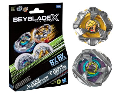 BEYBLADE X Calibur Samurai 6 70M a Obsidian Shell 3 85S