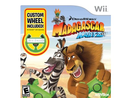Wii Madagascar Kartz s volantem