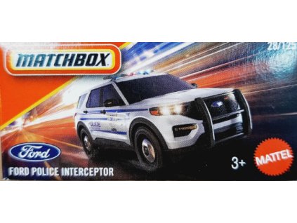 Matchbox Ford Police Interceptor bílý