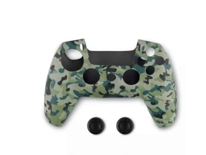 PS5 Silikonový obal Spartan Gear a Thumb Grips cammo